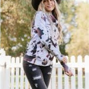 Ampersand Ave Cowlneck Sweatshirt in Let’s Go Girls, Size Small, NWT